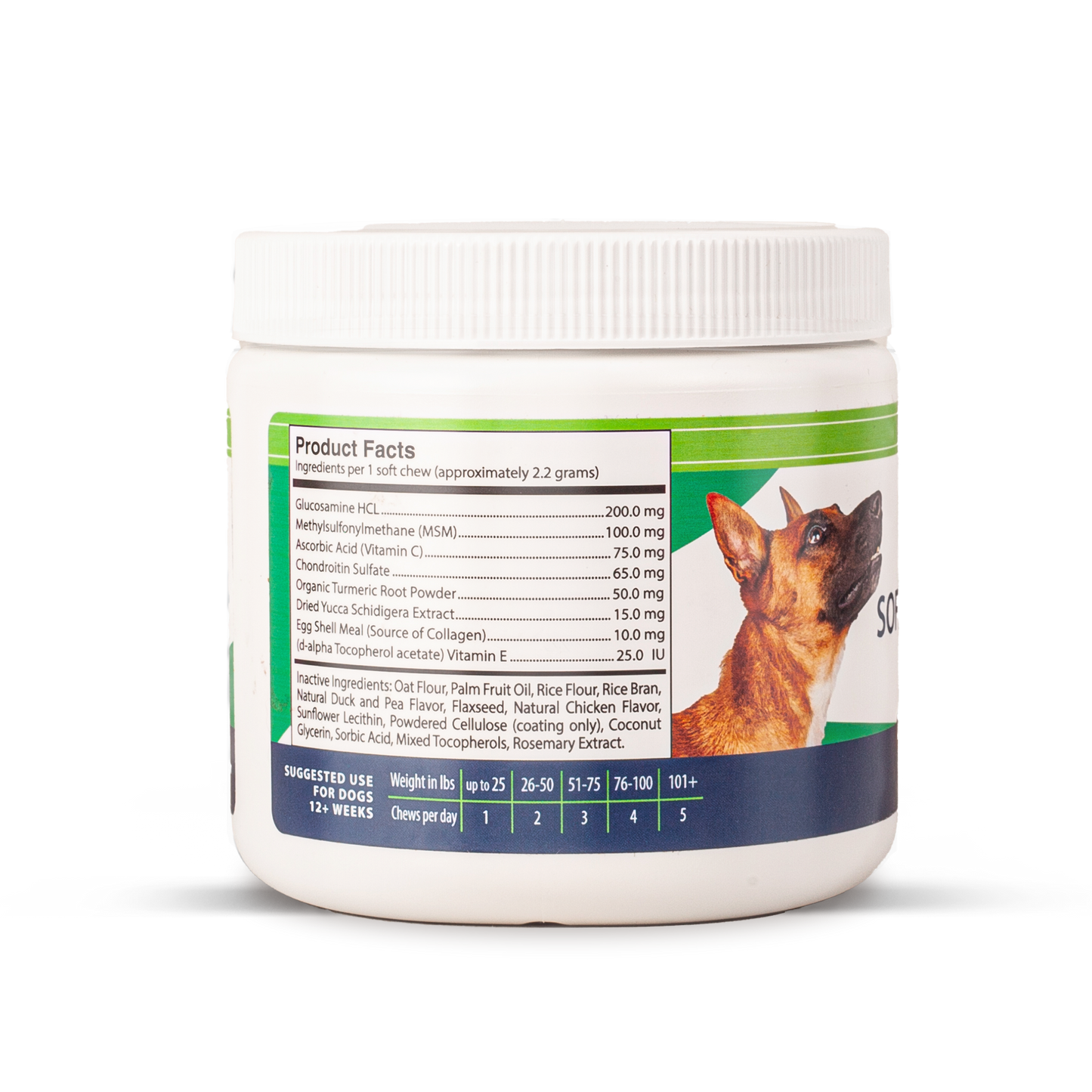 NutriTails Natural Hip & Joint Soft Chew Dog Treats w/glucosamine, 120 ct, Made in USA